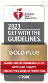 2021 Get With The Guidelines - Stroke Gold Plus Quality Achievement Award logo