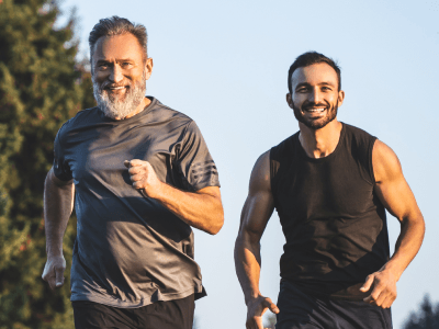 two men jogging