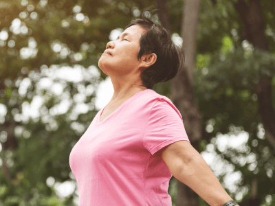 outdoor woman stretching