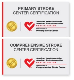 The Joint Commission’s Gold Seal of Approval™ for certification as Primary Stroke Center (Concord Medical Center) and Comprehensive Stroke Center (Walnut Creek Medical Center)