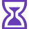purple hourglass icon