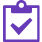 purple checkmark icon